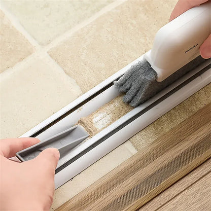 Narzędzie do czyszczenia rowków 2 w 1 Kreatywna ściereczka do czyszczenia rowków okiennych Szczotka do czyszczenia okien Szczotka do czyszczenia rowków okiennych