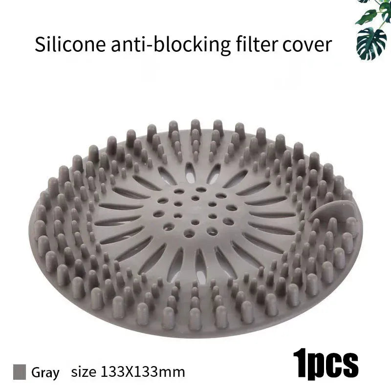 Silikonowy filtr do odpływów kanalizacyjnych – antyzatykająca osłona odpływu do łazienki, kuchni i zlewu podłogowego (magiczne narzędzie do wyłapywania włosów)