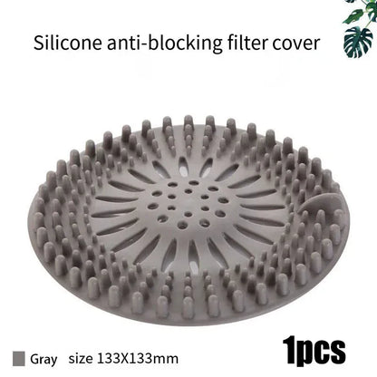 Silikonowy filtr do odpływów kanalizacyjnych – antyzatykająca osłona odpływu do łazienki, kuchni i zlewu podłogowego (magiczne narzędzie do wyłapywania włosów)
