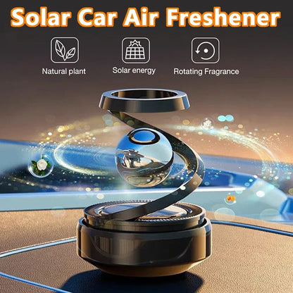 Odświeżacz powietrza do samochodu zasilany energią słoneczną – automatyczny, obrotowy dyfuzor perfum na deskę rozdzielczą o naturalnym zapachu wody kolońskiej | Do BMW, Audi, Benz, VW i Peugeot | Na sprzedaż w Polsce 