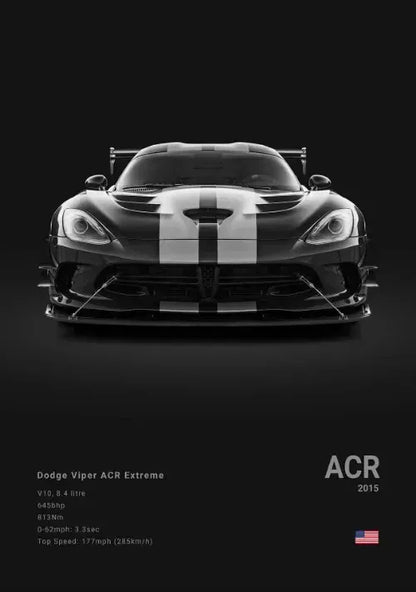 Plakat na płótnie Dodge Challenger SRT Hellcat Redeye – sportowy samochód do domu, biura i garażu | Na sprzedaż w Polsce.