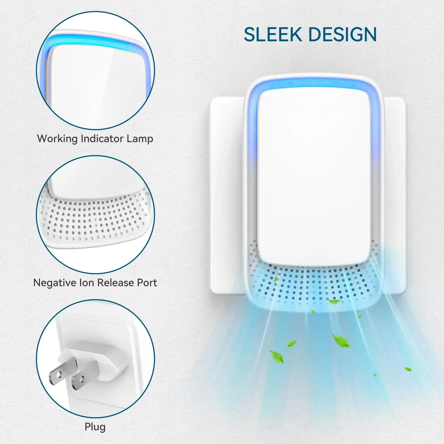 Oczyszczacz powietrza z technologią jonów ujemnych, jonizator do użytku domowego, cicha praca, jonizator dla zwierząt, mini oczyszczacz powietrza 