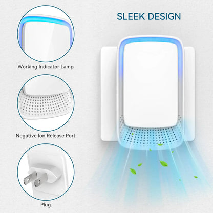Oczyszczacz powietrza z technologią jonów ujemnych, jonizator do użytku domowego, cicha praca, jonizator dla zwierząt, mini oczyszczacz powietrza 