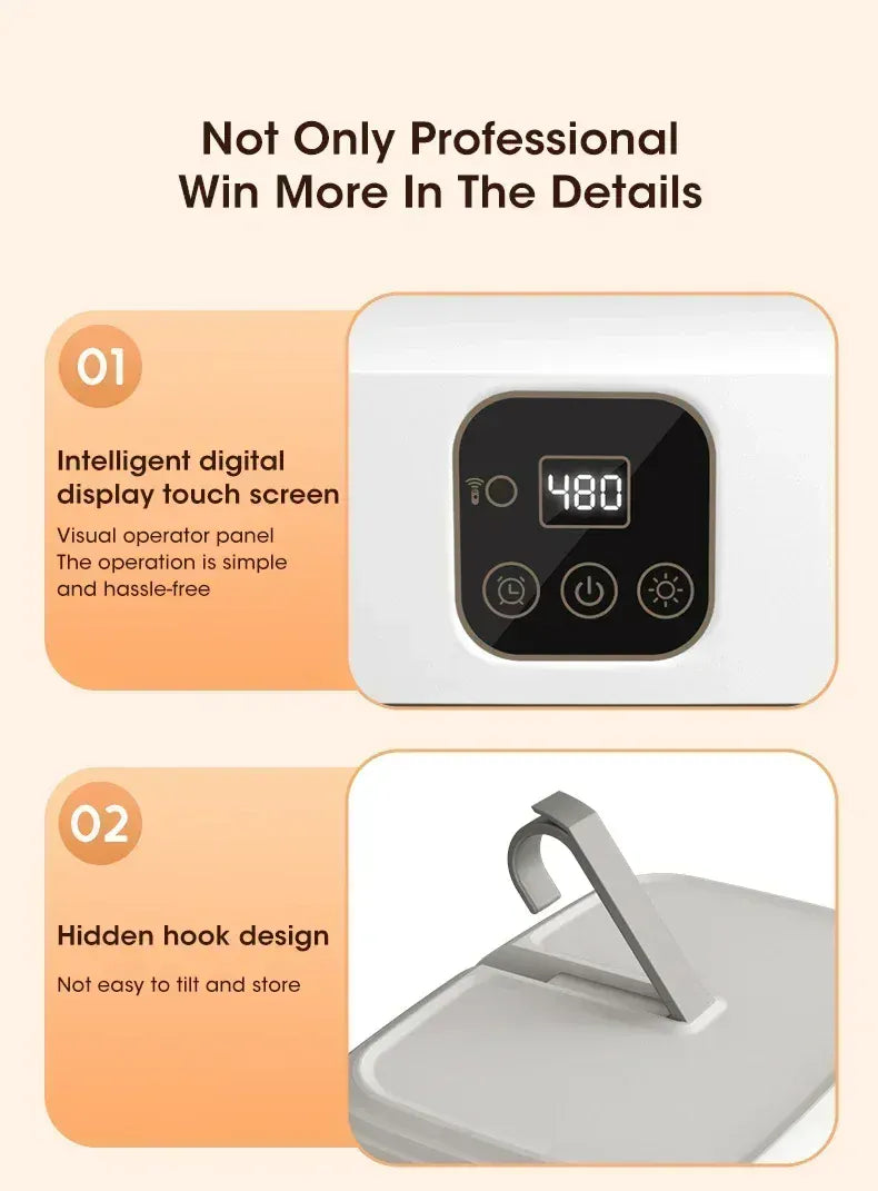 Inteligentna składana elektryczna suszarka do ubrań – kompaktowa, cicha i energooszczędna (wtyczka EU 220 V) 