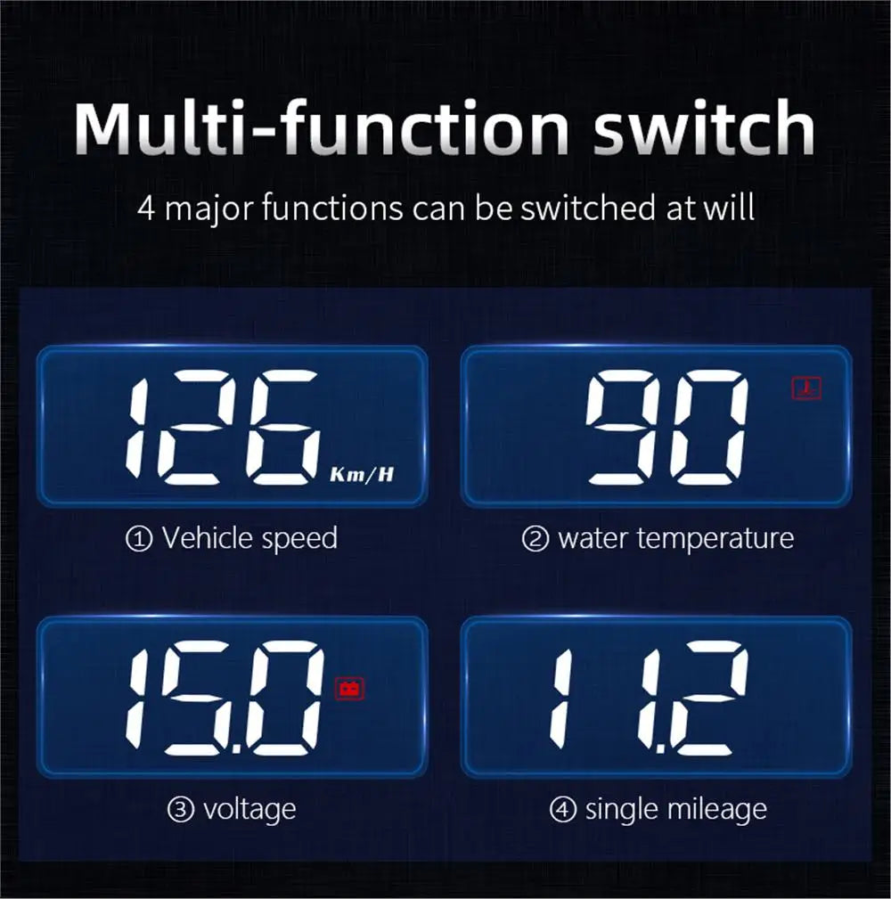 M3 Auto OBD2 GPS Wyświetlacz Head-Up Elektronika Samochodowa OBD HUD Projektor Wyświetlacz Cyfrowy Prędkościomierz Samochodowy Akcesoria Do Wszystkich Samochodów