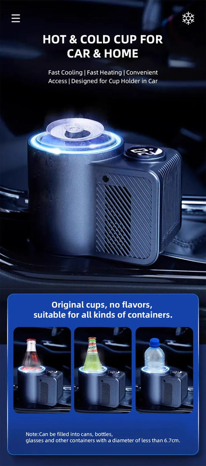Inteligentny kubek samochodowy z funkcją podgrzewania i chłodzenia 12 V/220 V – inteligentna kontrola temperatury dotykowej, szybko podgrzewający i chłodzący kubek podróżny