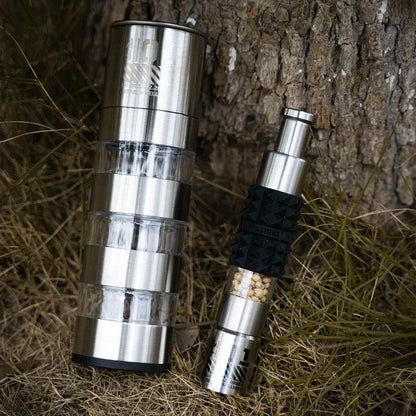 WELLHIKE Młynek do pieprzu ze stali nierdzewnej – młynek do przypraw na kemping i do użytku na zewnątrz 