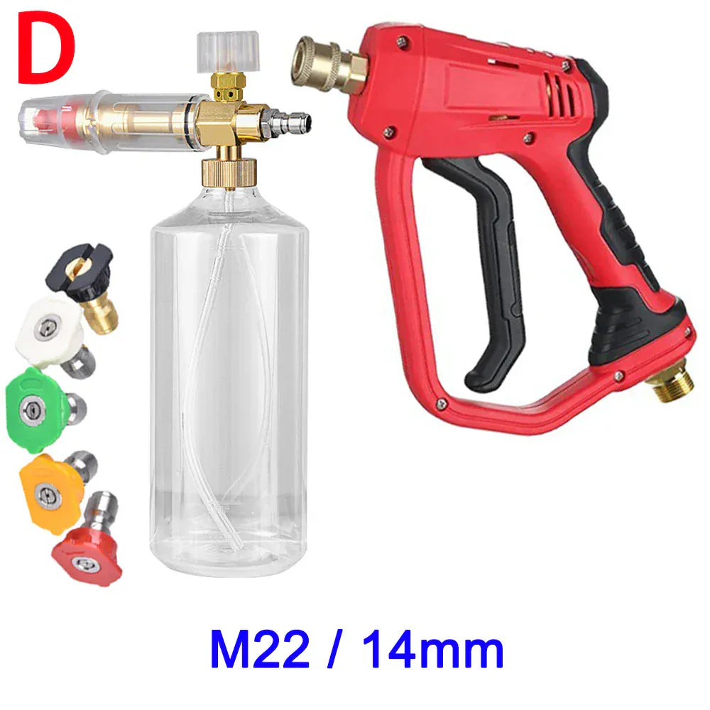 Pistolet na wodę do myjni samochodowej, generator piany – lanca do piany śnieżnej, dysze szybkozłączne 1/4" do Parkside, Karcher, Daewoo, Lavor