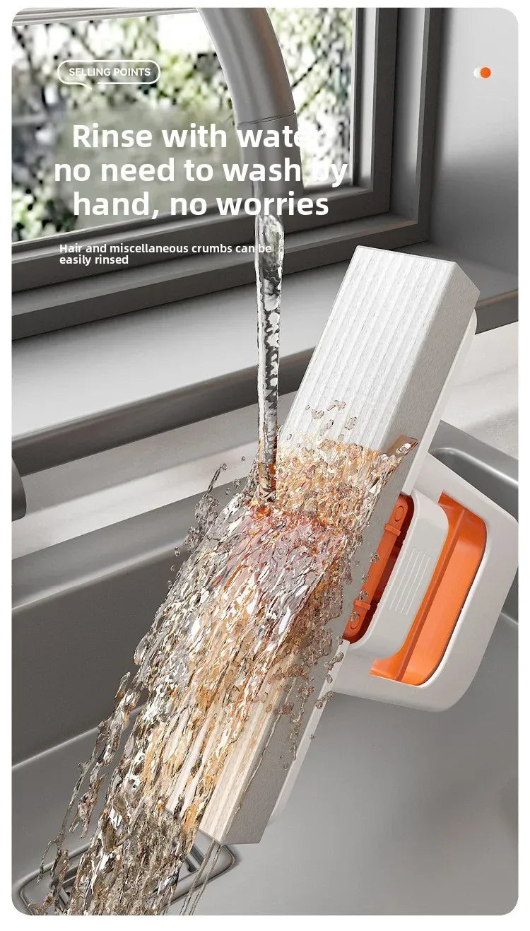 Mini mop gąbkowy z systemem samoczynnego wyciskania – kompaktowy, superchłonny mop do czyszczenia domu, kuchni, łazienki i samochodu