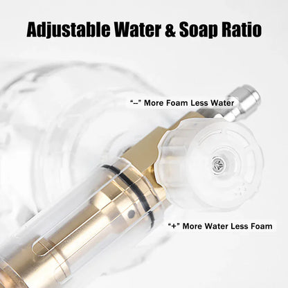 Pistolet na wodę do myjni samochodowej, generator piany – lanca do piany śnieżnej, dysze szybkozłączne 1/4" do Parkside, Karcher, Daewoo, Lavor