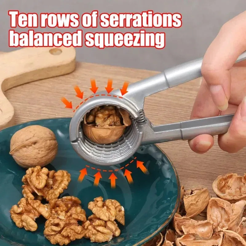 Metalowy dziadek do orzechów | Otwieracz do orzechów włoskich, kasztanów i orzechów pekan ze stopu cynku 