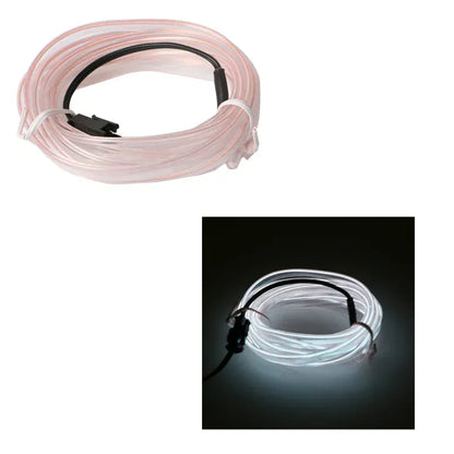 Elastyczna taśma LED EL Neon 1M / 3M / 5M — USB / 12V Oświetlenie wnętrza samochodu, do samodzielnego montażu i na imprezę 