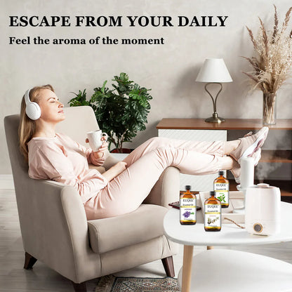 EUQEE 118 ml Czyste Olejki Eteryczne – Naturalne Olejki Aromaterapeutyczne do Dyfuzorów, Świec i Mydła (Wiele Zapachów) 