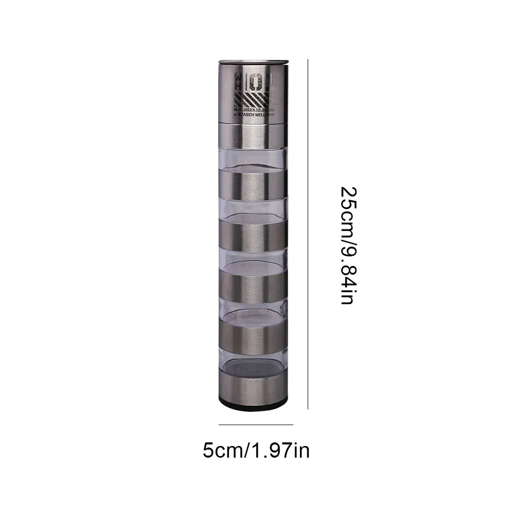 WELLHIKE Młynek do pieprzu ze stali nierdzewnej – młynek do przypraw na kemping i do użytku na zewnątrz 
