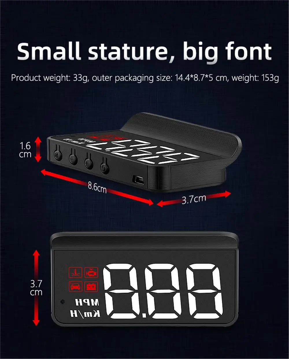 M3 Auto OBD2 GPS Wyświetlacz Head-Up Elektronika Samochodowa OBD HUD Projektor Wyświetlacz Cyfrowy Prędkościomierz Samochodowy Akcesoria Do Wszystkich Samochodów