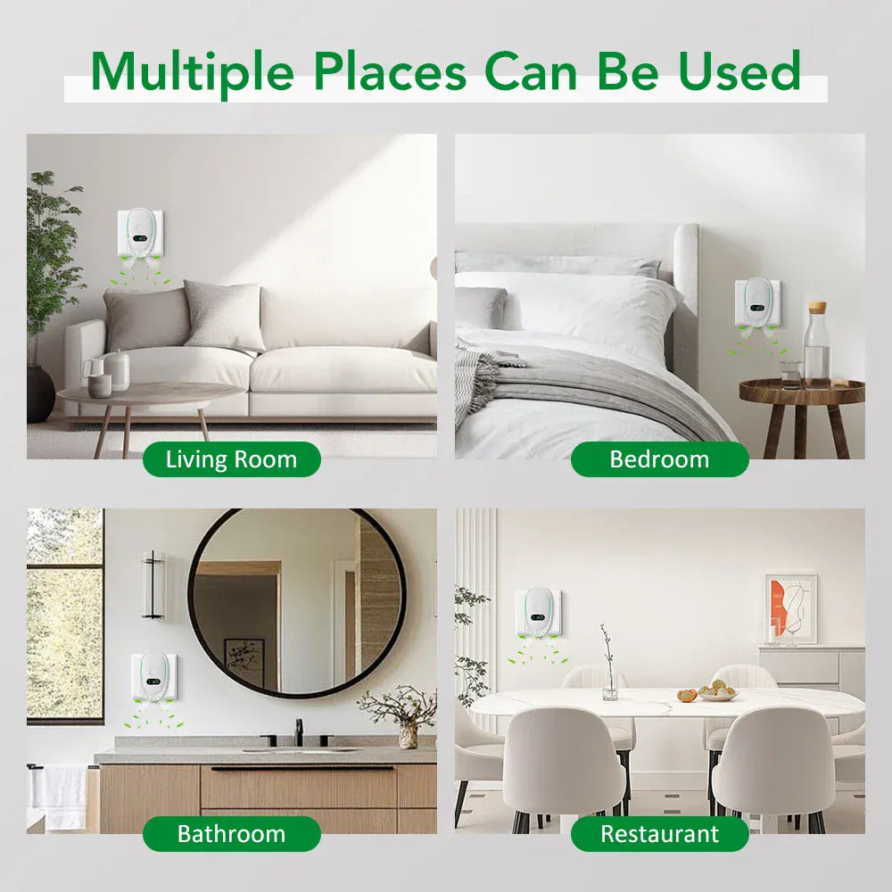 Wtykowy oczyszczacz powietrza z jonizatorem | Miniaturowy oczyszczacz powietrza z jonami ujemnymi do domu, sypialni, toalety i biura | Ciche urządzenie odświeżające powietrze