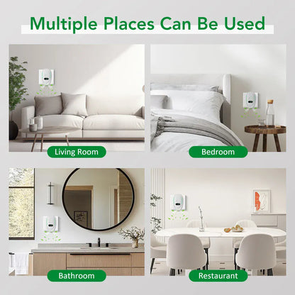 Wtykowy oczyszczacz powietrza z jonizatorem | Miniaturowy oczyszczacz powietrza z jonami ujemnymi do domu, sypialni, toalety i biura | Ciche urządzenie odświeżające powietrze