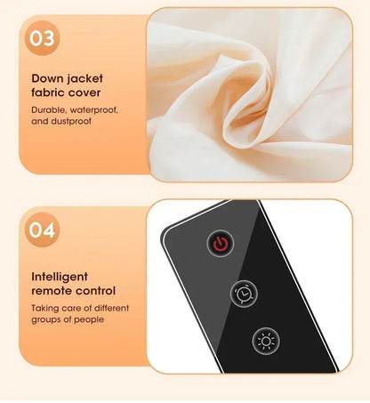 Inteligentna składana elektryczna suszarka do ubrań – kompaktowa, cicha i energooszczędna (wtyczka EU 220 V) 