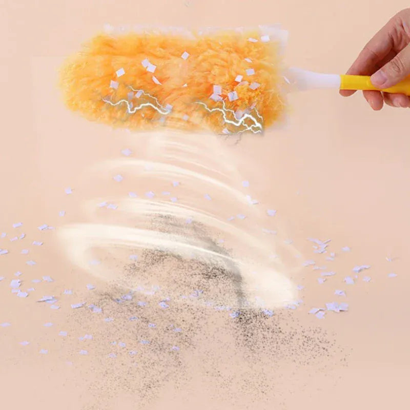 Disposable Duster Refills with Handle Replacement Heads Double Sided 360 ° Electrostatic Dusters Desktop Dust Removal Clean Tool
