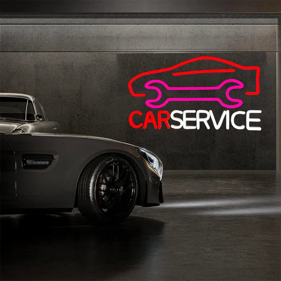 Neonowa tablica do garażu jako dekoracja ścienna, neonowe światło LED do męskiej jaskini, pokoju samochodowego, warsztatu samochodowego, dla miłośników samochodów, na imprezę, do warsztatu samochodowego