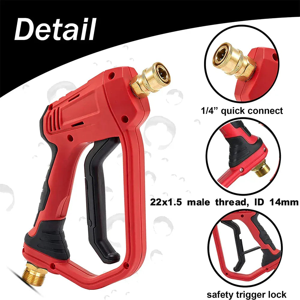 Pistolet na wodę do myjni samochodowej, generator piany – lanca do piany śnieżnej, dysze szybkozłączne 1/4" do Parkside, Karcher, Daewoo, Lavor