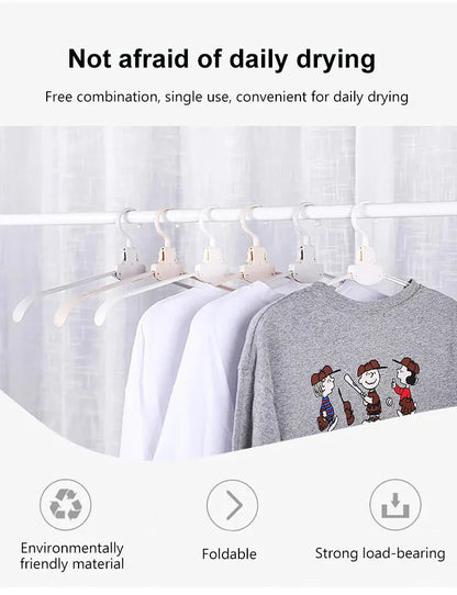 Household Portable Multifunctional Folding Closet Clothes hanger  – Seamless Hanger for Space-Saving Laundry Storage