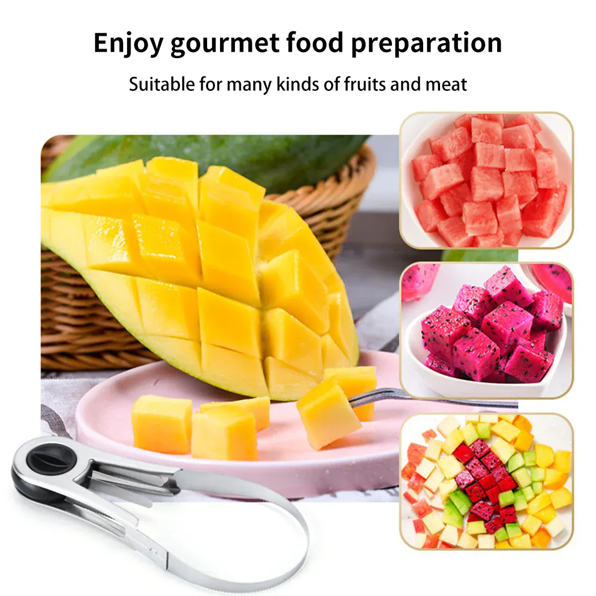 Krajalnica do warzyw i owoców – stal nierdzewna, obieraczka do mango, narzędzie kuchenne 