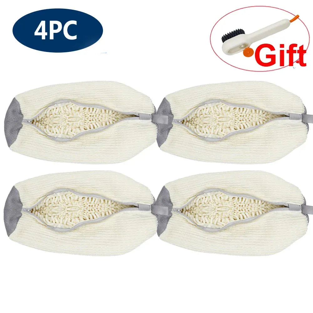 Wyściełana torba do prania butów – organizer do prania w pralce, chroniący trampki i obuwie (wytrzymała siatka poliestrowa)