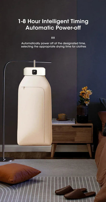 Inteligentna składana elektryczna suszarka do ubrań – kompaktowa, cicha i energooszczędna (wtyczka EU 220 V) 