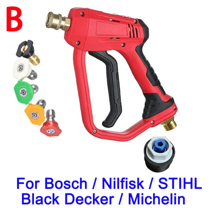 Pistolet na wodę do myjni samochodowej, generator piany – lanca do piany śnieżnej, dysze szybkozłączne 1/4" do Parkside, Karcher, Daewoo, Lavor