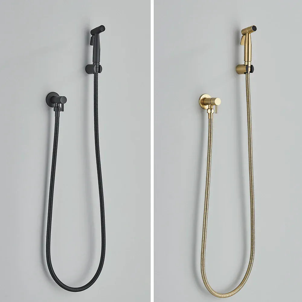 Ręczny bidet ze stali nierdzewnej do toalety – nowoczesny, higieniczny natrysk prysznicowy (czarny / nikiel / złoty) 