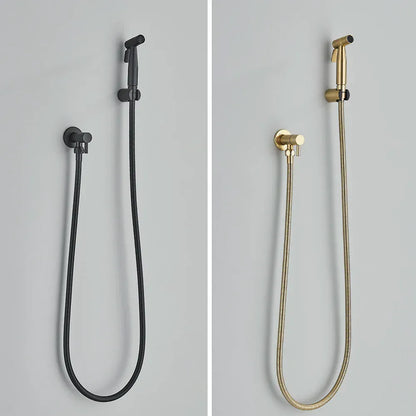 Ręczny bidet ze stali nierdzewnej do toalety – nowoczesny, higieniczny natrysk prysznicowy (czarny / nikiel / złoty) 