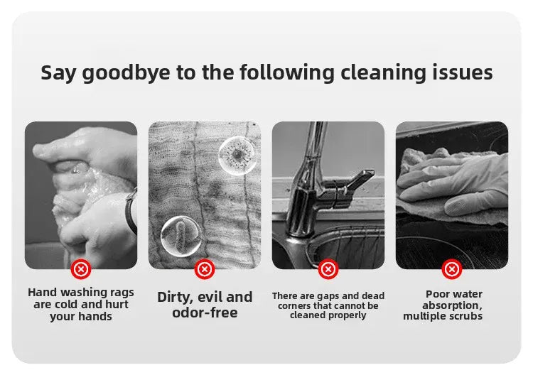 Mini mop gąbkowy z systemem samoczynnego wyciskania – kompaktowy, superchłonny mop do czyszczenia domu, kuchni, łazienki i samochodu