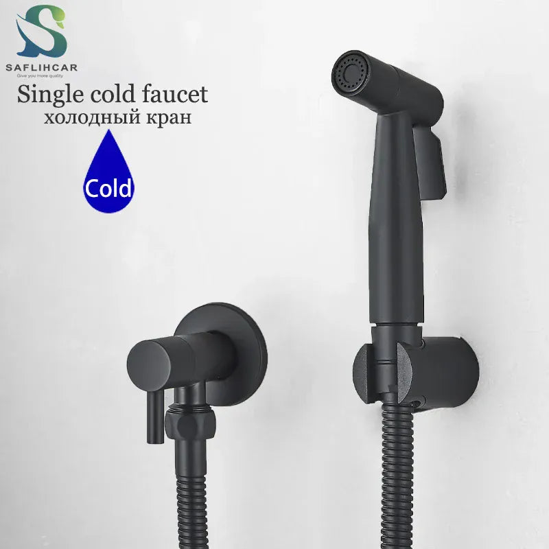 Ręczny bidet ze stali nierdzewnej do toalety – nowoczesny, higieniczny natrysk prysznicowy (czarny / nikiel / złoty) 