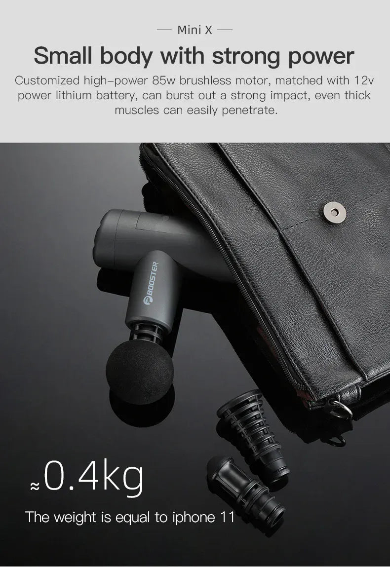 Booster Mini X przenośny pistolet do masażu – głęboki masażer szyi i pleców 