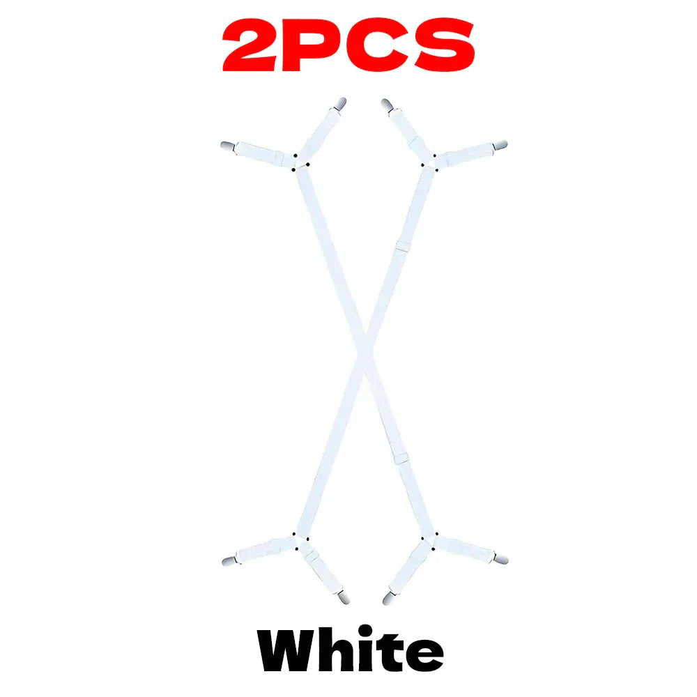 2/4 szt. regulowanych pasków do prześcieradła | Antypoślizgowe, elastyczne zapięcia do materaca i uchwyty na pokrowce 