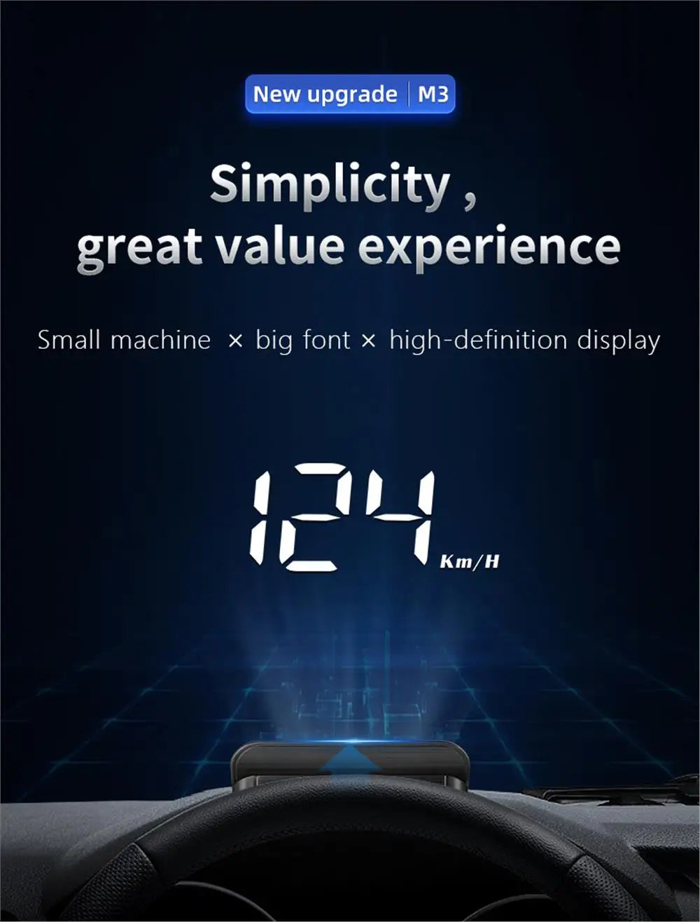 M3 Auto OBD2 GPS Wyświetlacz Head-Up Elektronika Samochodowa OBD HUD Projektor Wyświetlacz Cyfrowy Prędkościomierz Samochodowy Akcesoria Do Wszystkich Samochodów