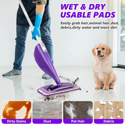 Reusable Mop Pads for Swiffer Wet Jet Wet & Dry | Washable Cleaning Cloth Replacement