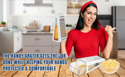 Tarka do sera z pojemnikiem do przechowywania | Dwustronna tarka ze stali nierdzewnej do warzyw i imbiru 