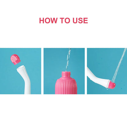 Przenośny bidet podróżny 500 ml – delikatna butelka do mycia dla kobiet, niemowląt i osób dbających o higienę poporodową 