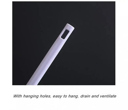 Szczotka toaletowa w kształcie litery S | Ścienne narzędzie do czyszczenia z długim uchwytem i miękkim włosiem 