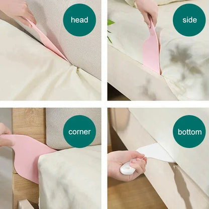 2 szt. dużych narzędzi do zszywania prześcieradeł – łatwy w montażu uchwyt do prześcieradeł i spódnic łóżkowych