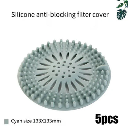 Silikonowy filtr do odpływów kanalizacyjnych – antyzatykająca osłona odpływu do łazienki, kuchni i zlewu podłogowego (magiczne narzędzie do wyłapywania włosów)