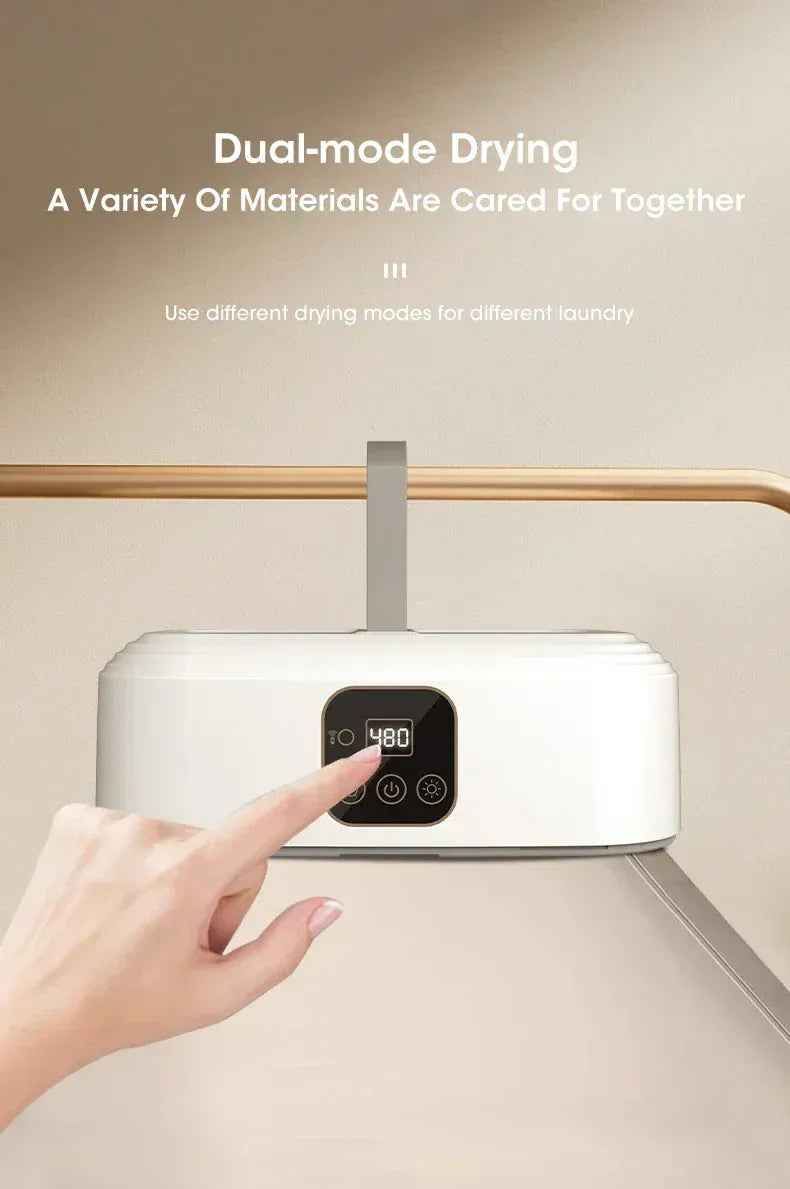 Inteligentna składana elektryczna suszarka do ubrań – kompaktowa, cicha i energooszczędna (wtyczka EU 220 V) 