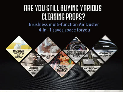 Bezprzewodowa dmuchawa sprężonego powietrza z oświetleniem LED – 51000 obr./min., akumulatorowa dmuchawa czyszcząca