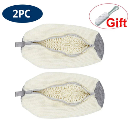 Wyściełana torba do prania butów – organizer do prania w pralce, chroniący trampki i obuwie (wytrzymała siatka poliestrowa)