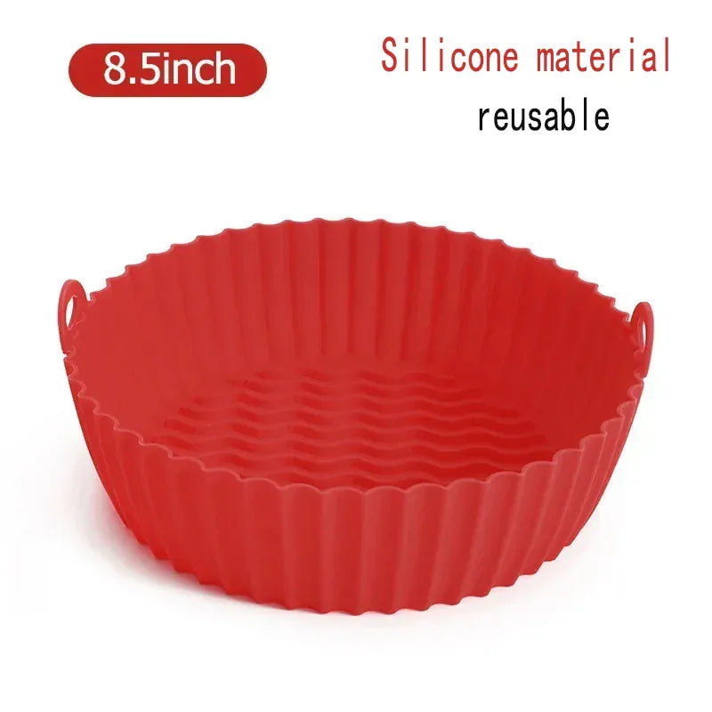 50 szt. jednorazowych papierowych wkładek do frytkownicy powietrznej – okrągłe papiery do pieczenia z powłoką zapobiegającą przywieraniu, zapewniające łatwe i bezproblemowe gotowanie 