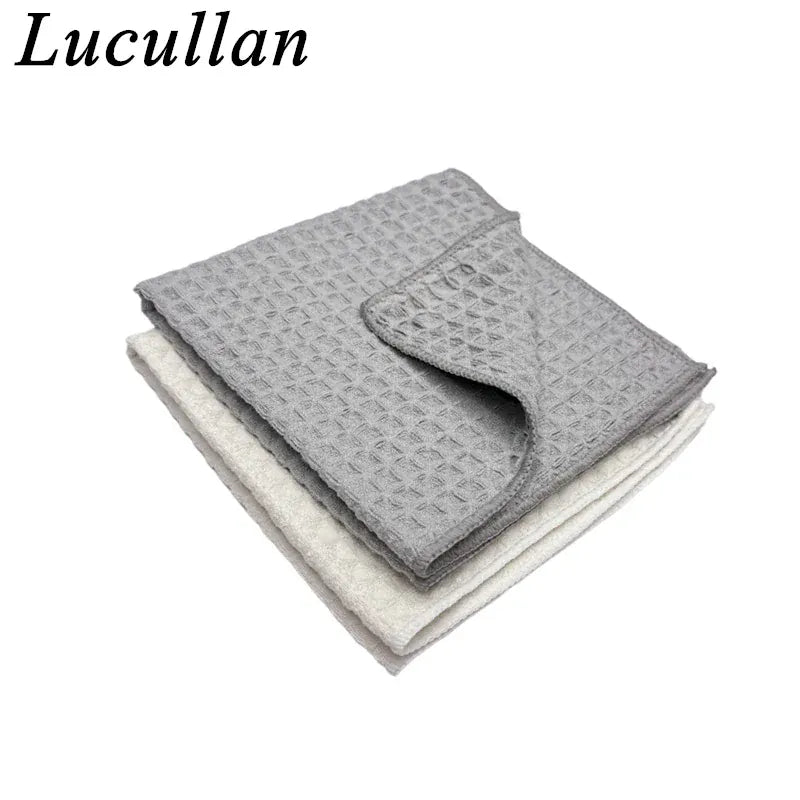 Ręcznik do osuszania z mikrofibry Lucullan 40x40 cm, 400 g/m², 3D, waflowy – ultrachłonna ściereczka do czyszczenia i pielęgnacji samochodu na sprzedaż w Polsce
