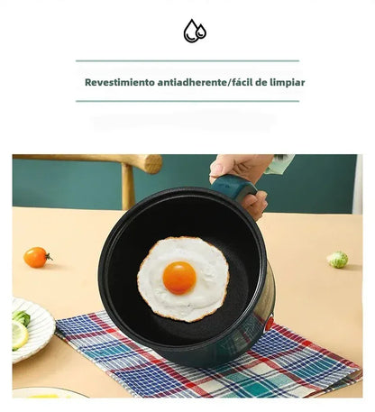 Miniaturowy elektryczny garnek z powłoką nieprzywierającą 1,8 l i parowarem | Wielofunkcyjny podwójny garnek do użytku domowego 