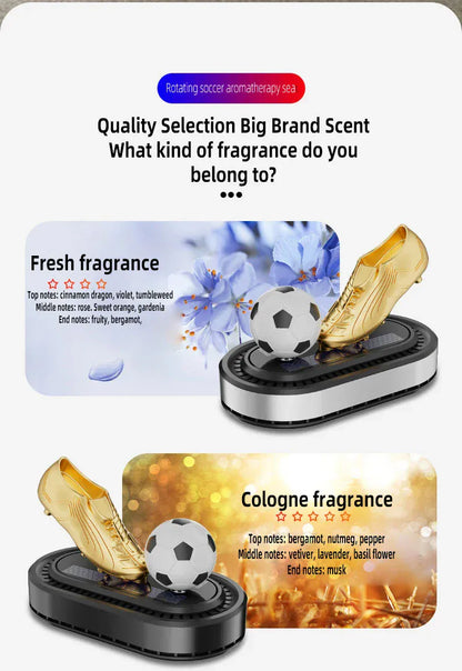 Odświeżacz powietrza do samochodu Golden Boot zasilany energią słoneczną – luksusowa dekoracja aromaterapeutyczna w stylu piłkarskim